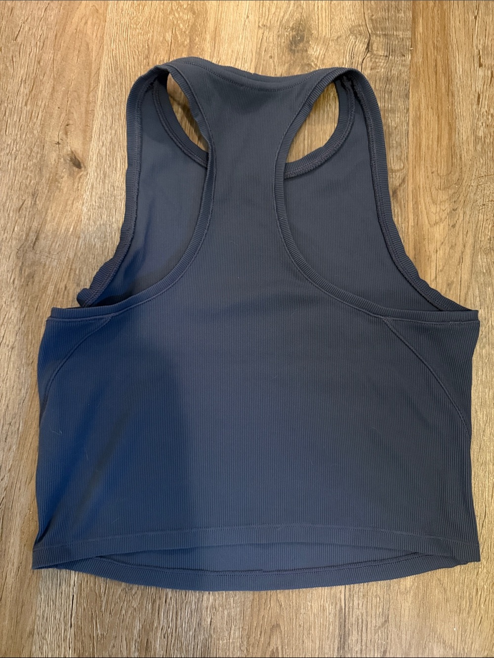 Athleta Navy Ribbed Racerback Crop Tank - Picture 3 of 3